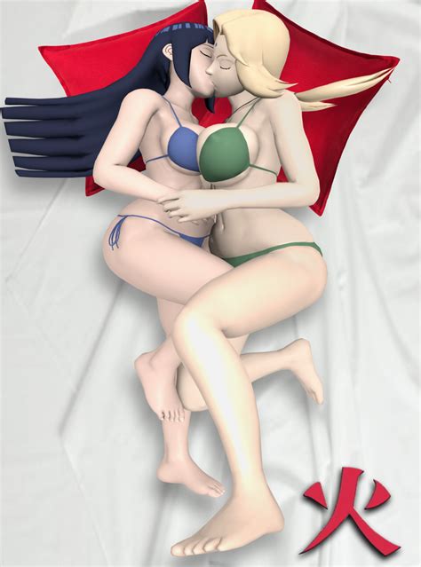 rule 34 3d bikini female human hyuuga hinata kissing naruto tsunade valentinexredfield yuri