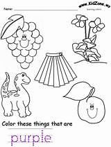 Colors Ingles Morado Colorear Preescolar Helpful Inglés Aprender Proyecto Tareas Tots Designlooter Lila Marcia Tezza Recognition sketch template