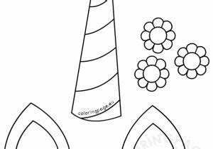 printable unicorn horn coloring page