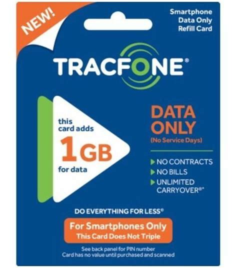 Tracfone 2gb Data Only Pin Number Airtime Add On For Byop Smartphone