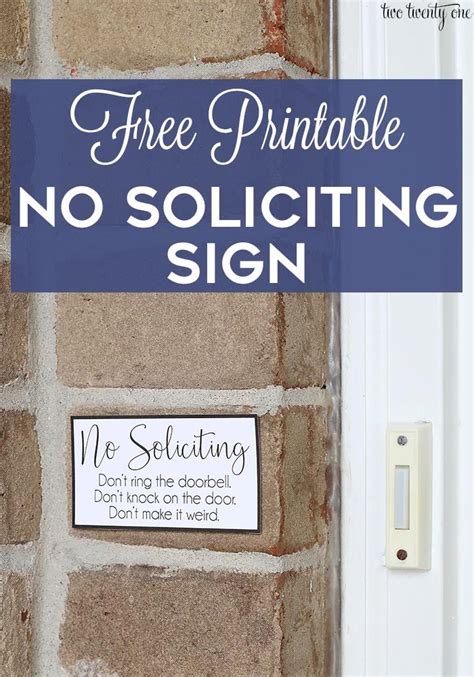 soliciting sign  printable