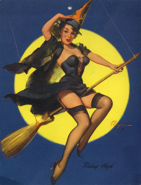 riding high broomstick pinup this is a scan from amongst