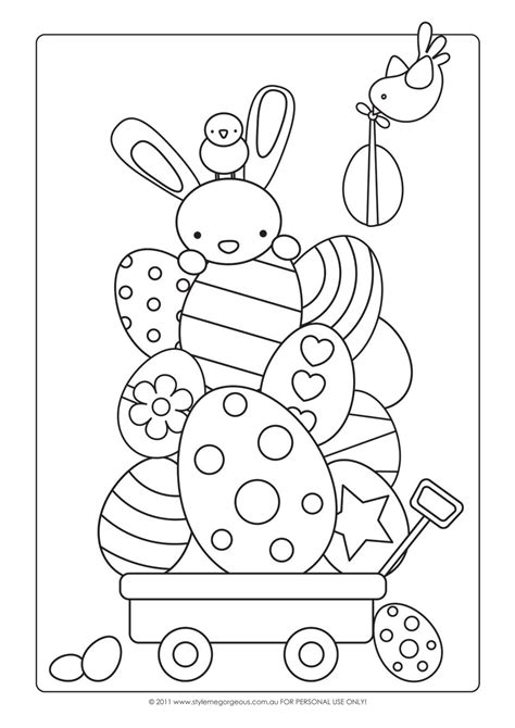 style  gorgeous colour  easter bunny colouring easter colors