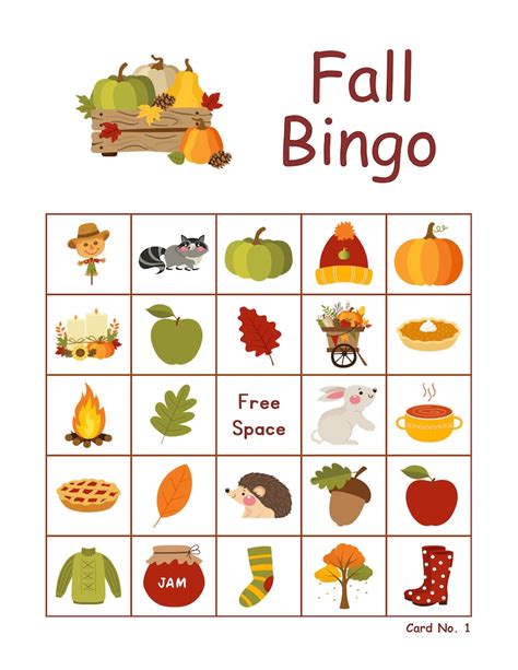 fall picture bingo  cards prints   page   etsy