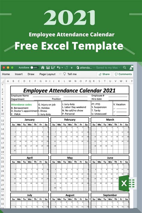 employee attendance calendar excel excel calendar attendance