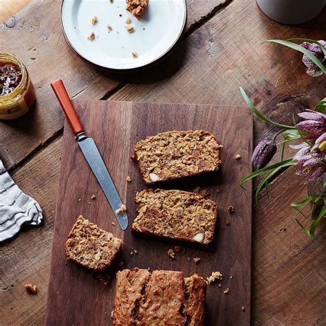healthy breakfast bread  seeds almonds  figs recipe  food