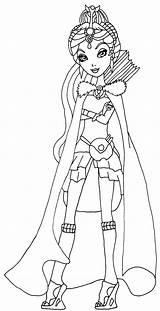 Raven Coloring Queen Ever After High Cerise Hood sketch template