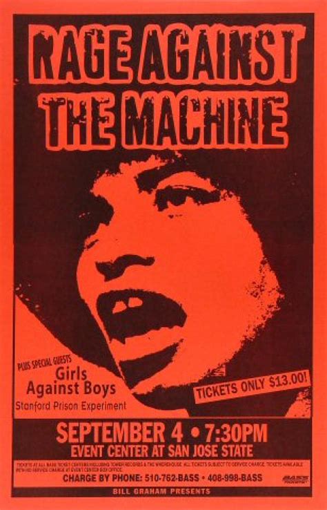 rage   machine vintage concert poster  san