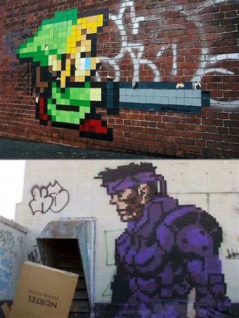 geeky examples  video game graffiti techeblog
