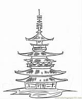 Temple Japanese Pagoda Buddhist Coloring Pages Drawing Tattoo Shrine Japan Kids Template Tattoos Color Sketch Save Arm Templates Getdrawings Choose sketch template