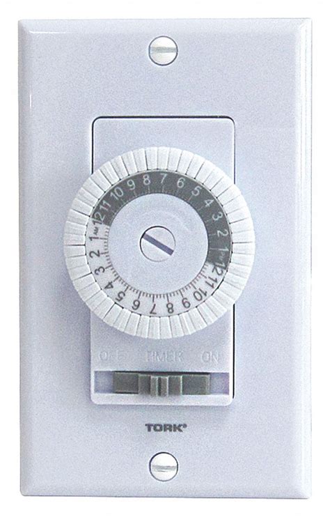 tork  ac electromechanical wall switch timer max onoff cycles white emb