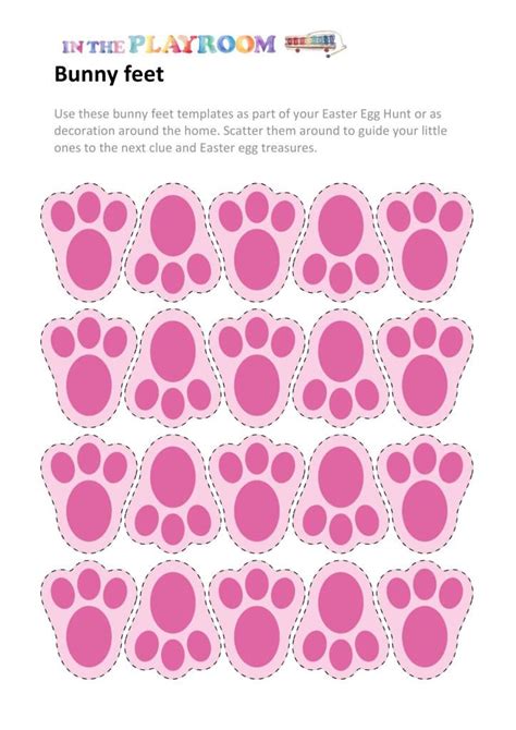 printable bunny feet great  spring crafts  decorations spring