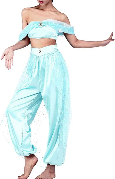 quesera women s princess jasmine costume set aladdin arabian harem