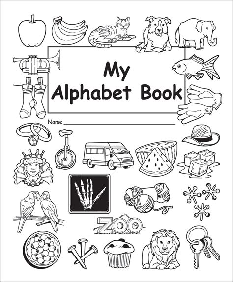 printable alphabet book cover printableecom   images