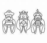 Wise Men Three Coloring Christmas Coloringcrew sketch template