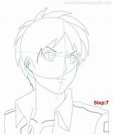 Eren Titan Attack Drawing Draw Yeager Drawings Easy Anime Character Popular Mangajam Learn sketch template