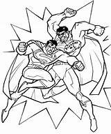 Coloring Superman Bizarro Vs Pages Rocks Batman Printable sketch template