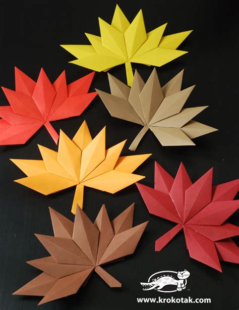 krokotak autumn paper leaves