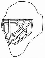 Hockey Helmet Goalie Mask Colorare Netart Maschere Ritagliare Carnevale Maschera Archzine sketch template