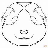 Pig Guinea Mask Coloring Pages Printable Supercoloring Masks Kids Templates Animal Crafts Categories sketch template