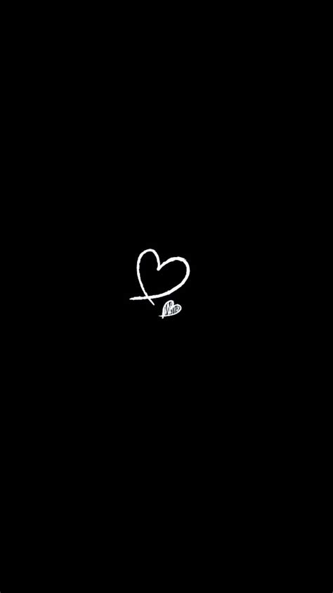 Download Cute Black And White Aesthetic Heart Doodle Wallpaper