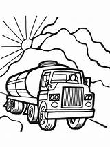 Coloring Pages Truck Oil Tanker Tank Fuel Printable sketch template