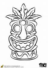 Totem Tiki Rigolo Poles Hugolescargot Maske Marterpfahl Masken Hugo Coloriages Masque Hawaïen Polynesien Luau Tikki Koh Lanta Tikis Moana Escargot sketch template