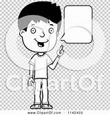 Teenage Talking Boy Adolescent Outlined Coloring Clipart Vector Cartoon Cory Thoman sketch template