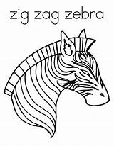 Zebra Coloring Stripes Pages Zig Color Zag Face Cartoon Head Zebras Printable Print Kids Cute Template Clipart Cliparts Colouring Getcolorings sketch template