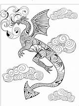 Coloring Pages Dragon Whip Razor Template Adult sketch template