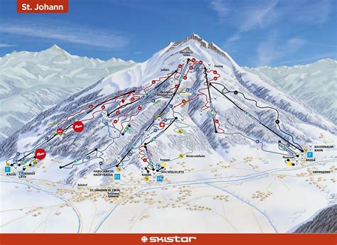 st johann  tirol ski trail map