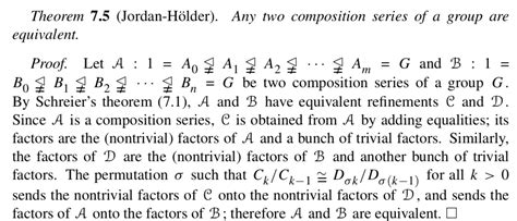 abstract algebra rigorous proof   jordan hoelder theorem mathematics stack exchange