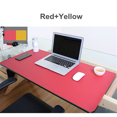 sides extended pu leather mouse pad office computer
