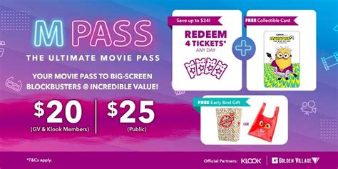 golden village 20 movie pass for 4 tickets