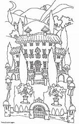 Manoir Chateau Coloriages Autre sketch template