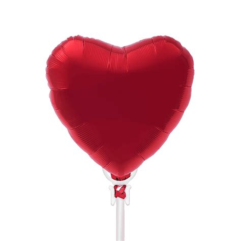 red foil heart   stick pbn pioneer balloon company