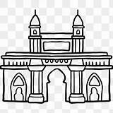 Coloring Taj Mahal sketch template