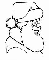 Santa Claus Coloring Beard Face Christmas Pages Go Print Next Back Big Has Library Clipart sketch template