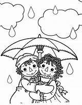 Ann Raggedy Coloring Andy Rain Umbrella Pages Under Printable Netart Kids Color Book Patterns Print Choose Board sketch template