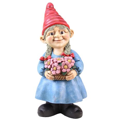 exhart girl gnome statue girl gnome gnome garden gnomes