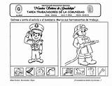 Servidores Colorear Oficios Isu Bombero Tarea sketch template