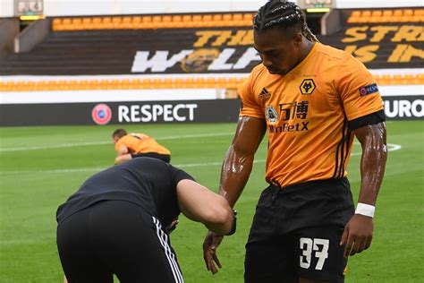 wolves star adama traore pictured getting massive arms covered in oil