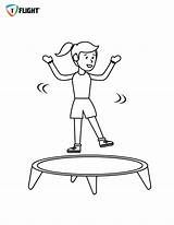 Trampoline sketch template