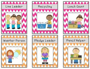 preschool classroom job chart clipart  images  clkercom