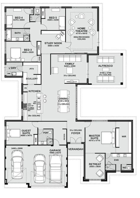 awesome luxury  bedroom house plans  home plans design