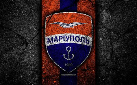 mariupol fc logo upl soccer black stone ukrainian premier league grunge football club ukraine