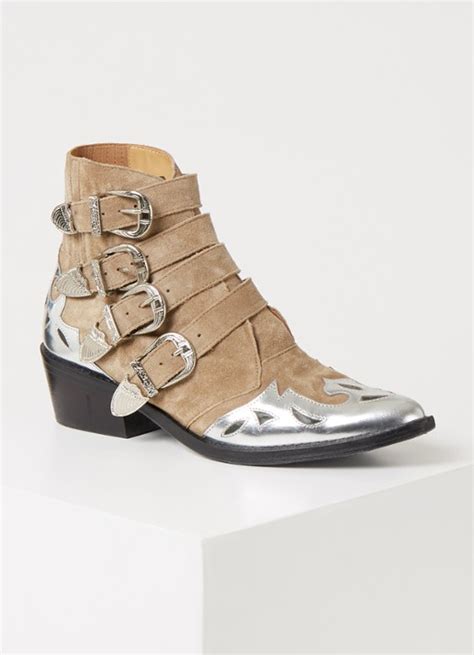 vintage beige leren laarzen boots voor dames nieuwe collectie de bijenkorf
