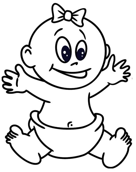 high quality black  white clipart baby transparent png