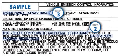 vehicle emission control information label replacement labels design ideas