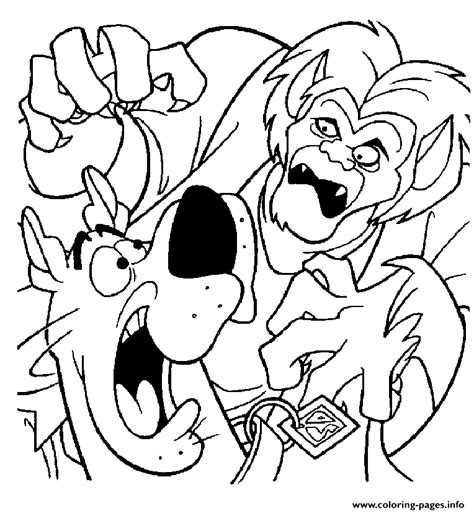 scooby scared  zombie scooby doo afd coloring page printable